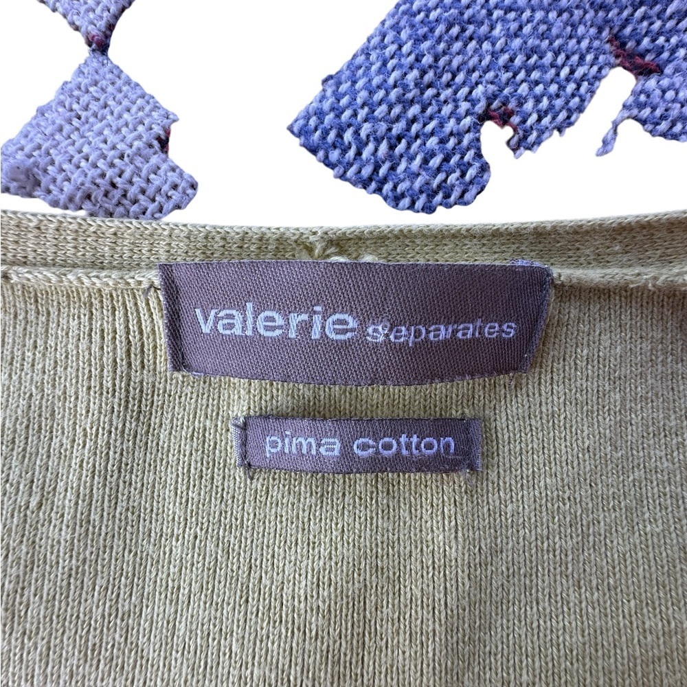 Vintage Valerie Steven’s Green Cotton Embroidered Floral Cardigan XL Cottagecore - Picture 6 of 8